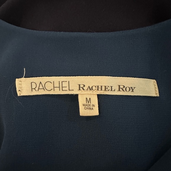 RACHEL Rachel Roy Navy Blue swing dress SZ M scoop back mini - Picture 6 of 7